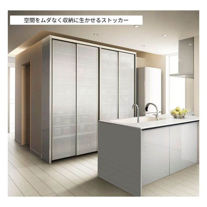 食器棚　リクシル　スライディングドアストッカー 楽天市場】【関西のみ】☆LIXIL スライディングドアストッカー 間口