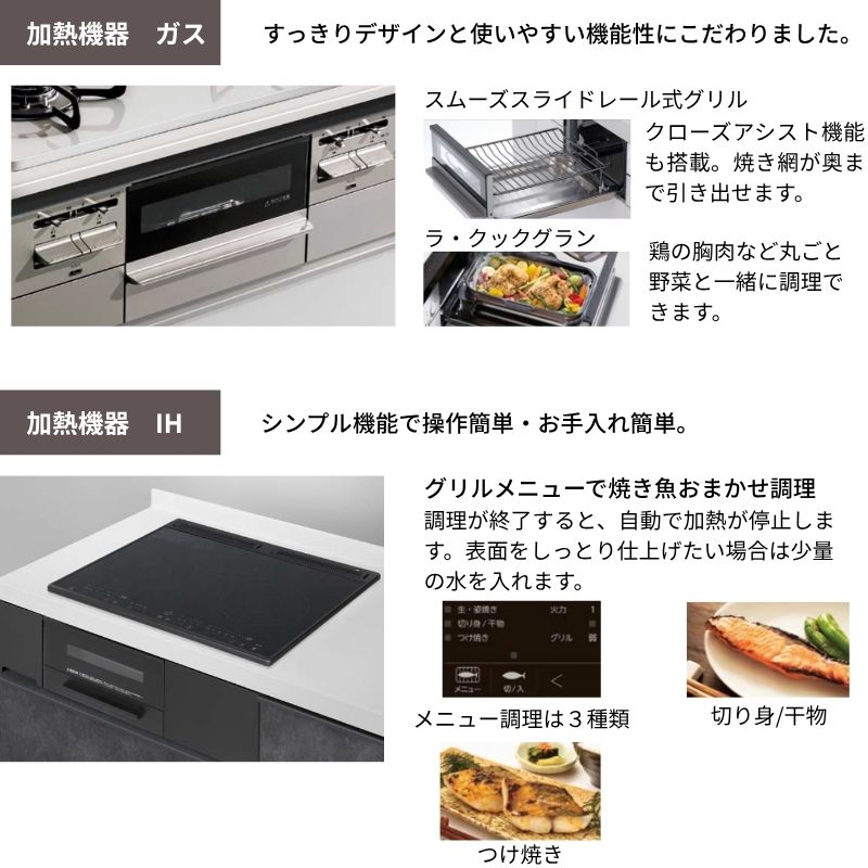 シエラ システムキッチン リクシル ノクト 壁付I型 W1650mm 基本プラン
