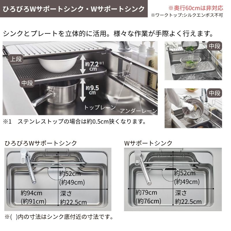 システムキッチン リクシル ノクト 壁付L型 W2550mm 基本プラン 3口 