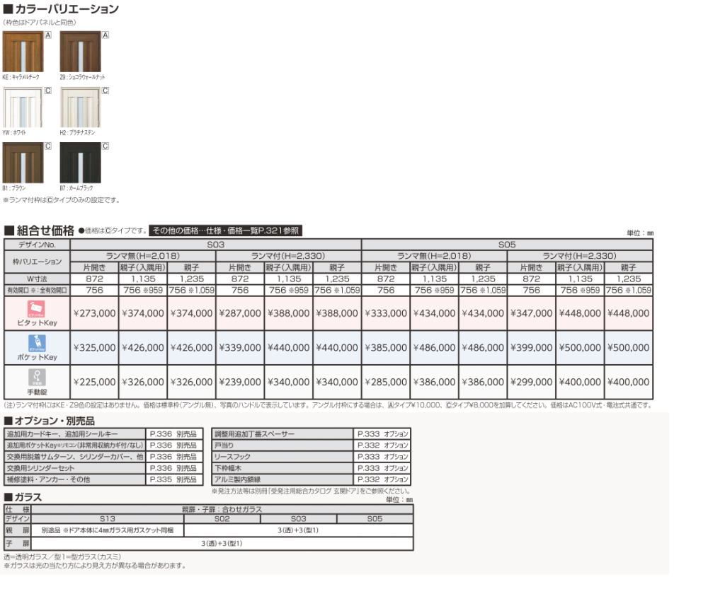 玄関ドア YKKap プロント S03 片開きドア 手動錠仕様 W872×H2018mm