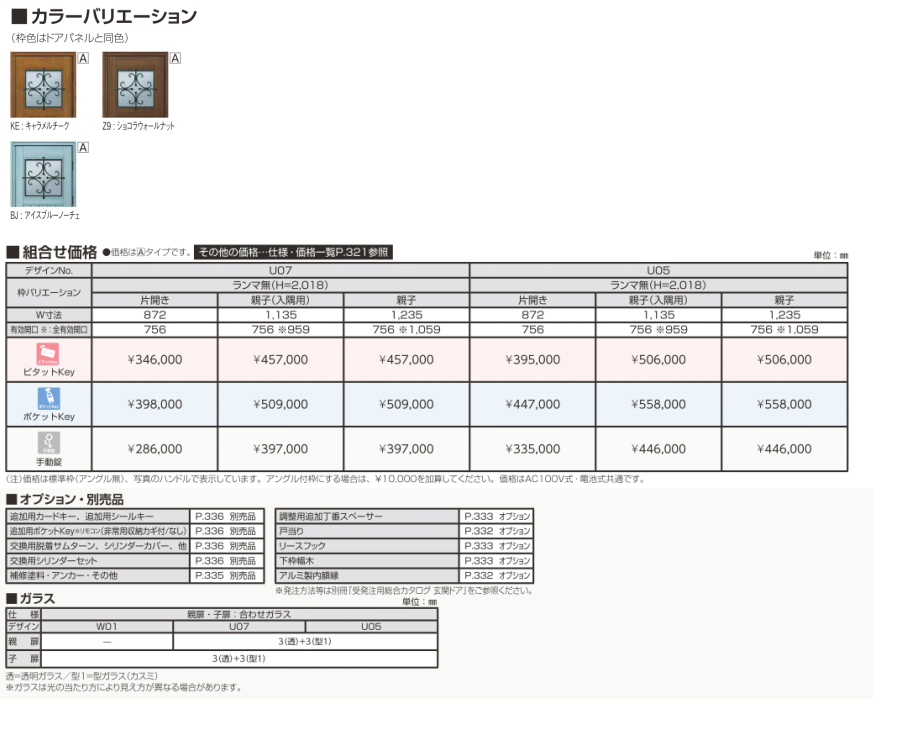 プロント 玄関ドア YKKap プロントU05親子ドア 手動錠仕様 W1235 プロント 玄関ドア YKKap プロントU05親子ドア 手動錠仕様 W1235