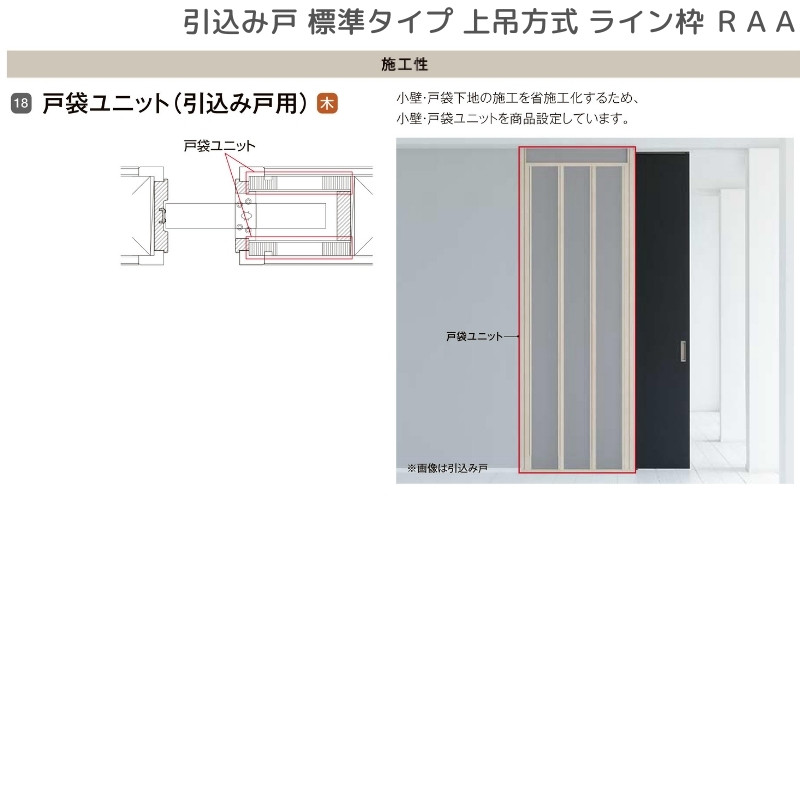 室内引戸 引込み戸 上吊方式 ライン枠 RGW ラフィス アクリル系パネル 1424/1624/1824 リクシル LIXIL Raffis 建具 交換 リフォーム DIY_10