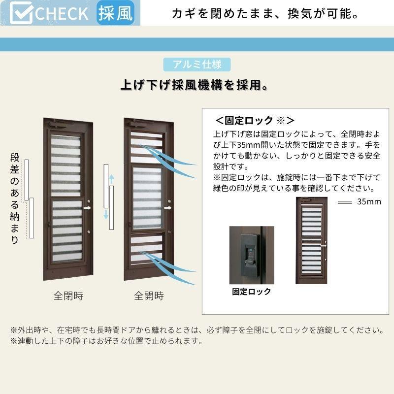 リシェント 勝手口ドア 裏口 リフォーム用 ランマなし アルミPG仕様