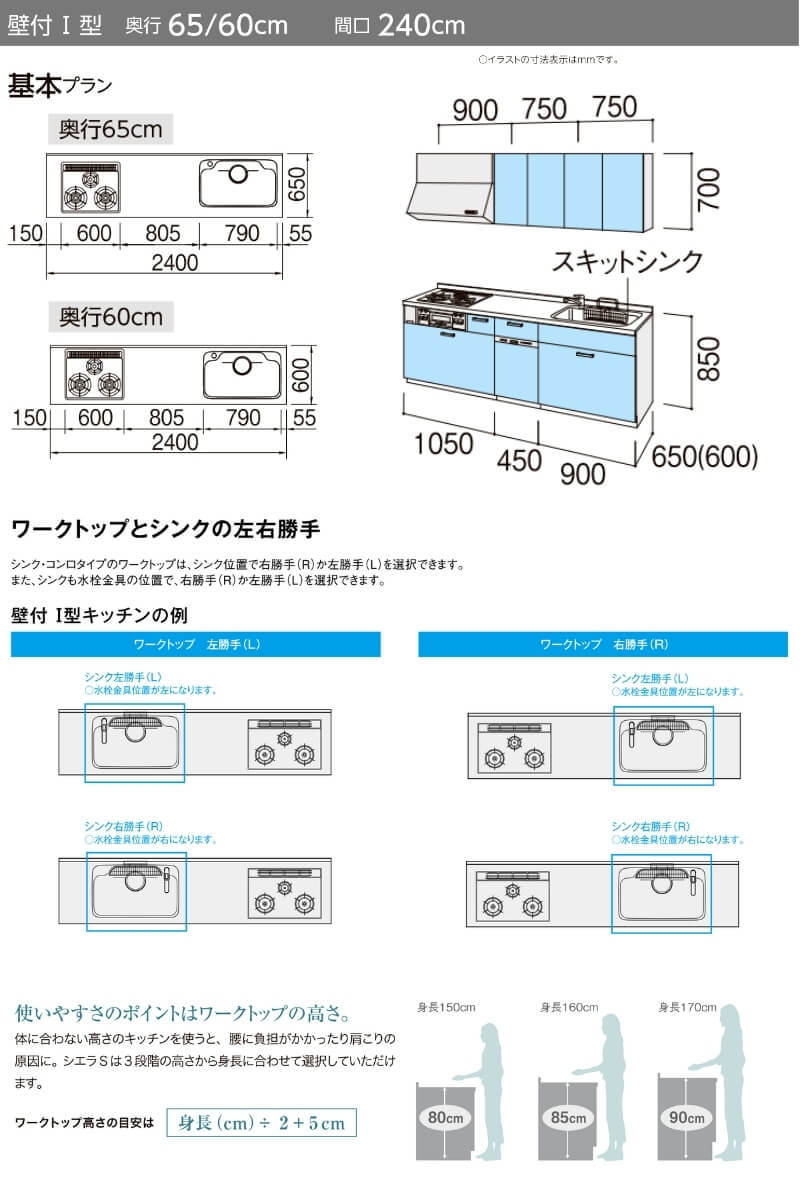 大特価放出！大特価放出！システムキッチン リクシル シエラS 壁付I型