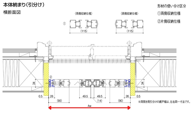 LIXIL 網戸 後付用 しまえるんですα 188170〜188191 巾Aw1880×高さ