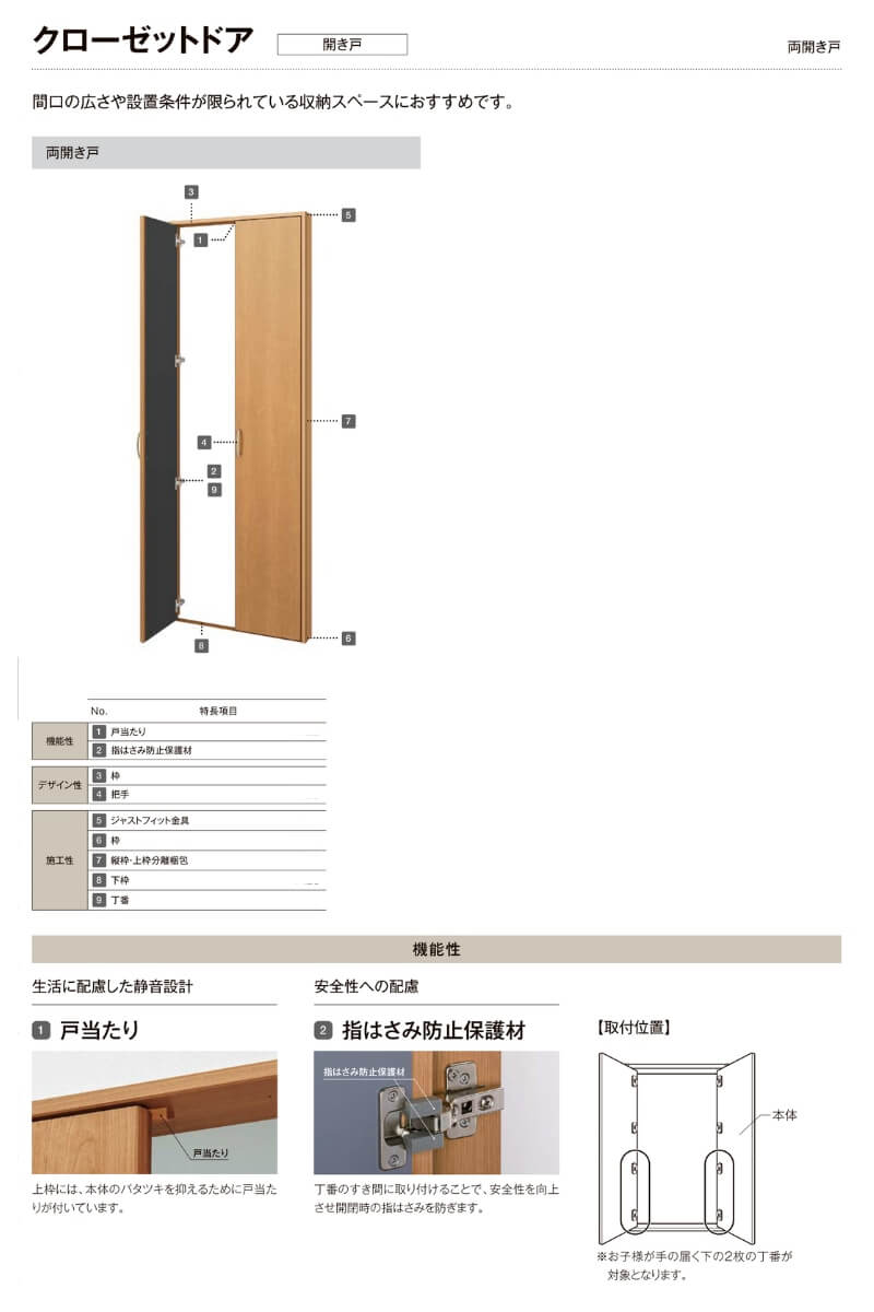 TA（LIXIL） 【9/28値上げ】 【オーダーサイズ 】TA クローゼットドア