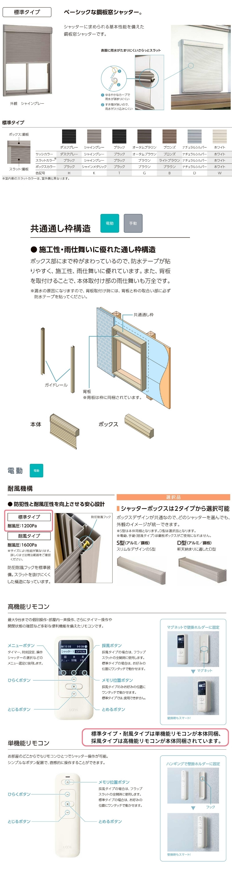 品質満点品質満点先付 単体シャッター 電動 12807 標準タイプ 規格