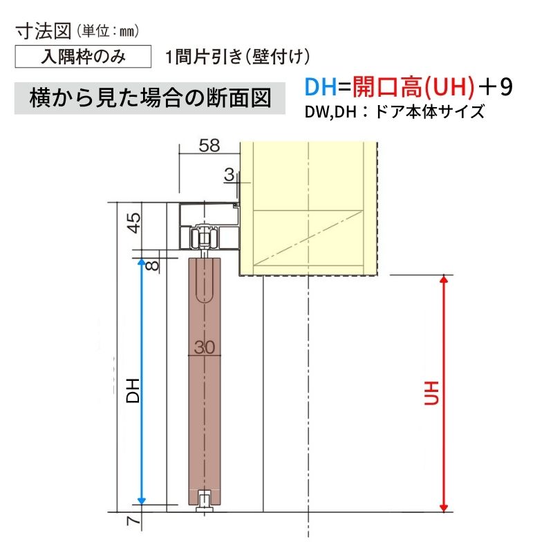 Panasonic（パナソニック） 室内引戸 アウトセット納まり 特注 上吊