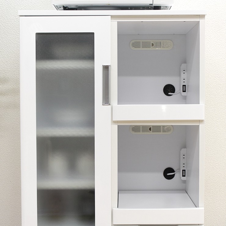 食器棚 ロータイプ レンジ台 完成品 幅70cm キッチン収納棚 引き出し