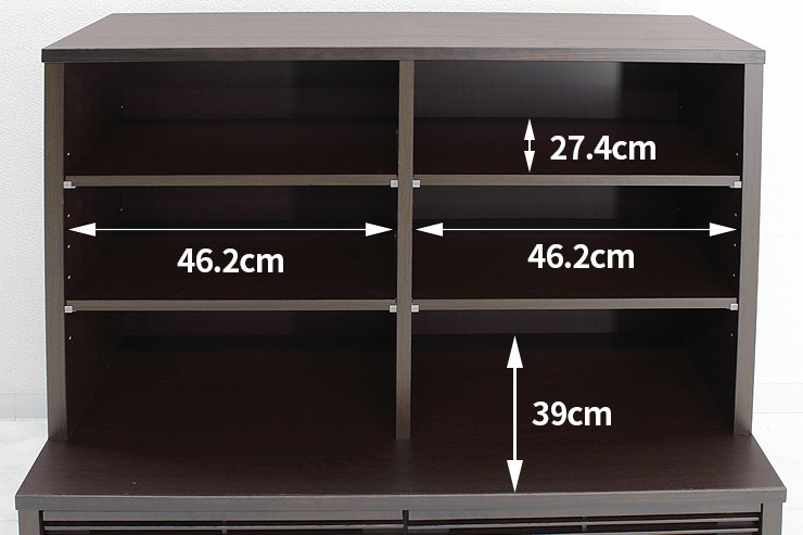 茶箪笥 かざり棚 和風木製オープンシェルフ 引き出し付き オープンラック シェルフ 収納棚 完成品 幅100cm おしゃれ 木製 低い