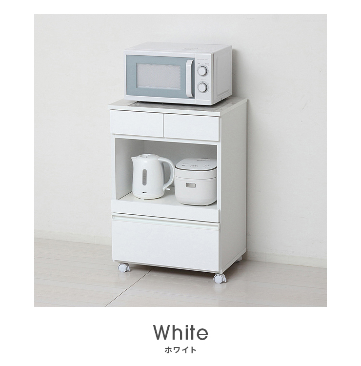 キッチンカウンター レンジ台 レンジラック 完成品 幅55cm 木製