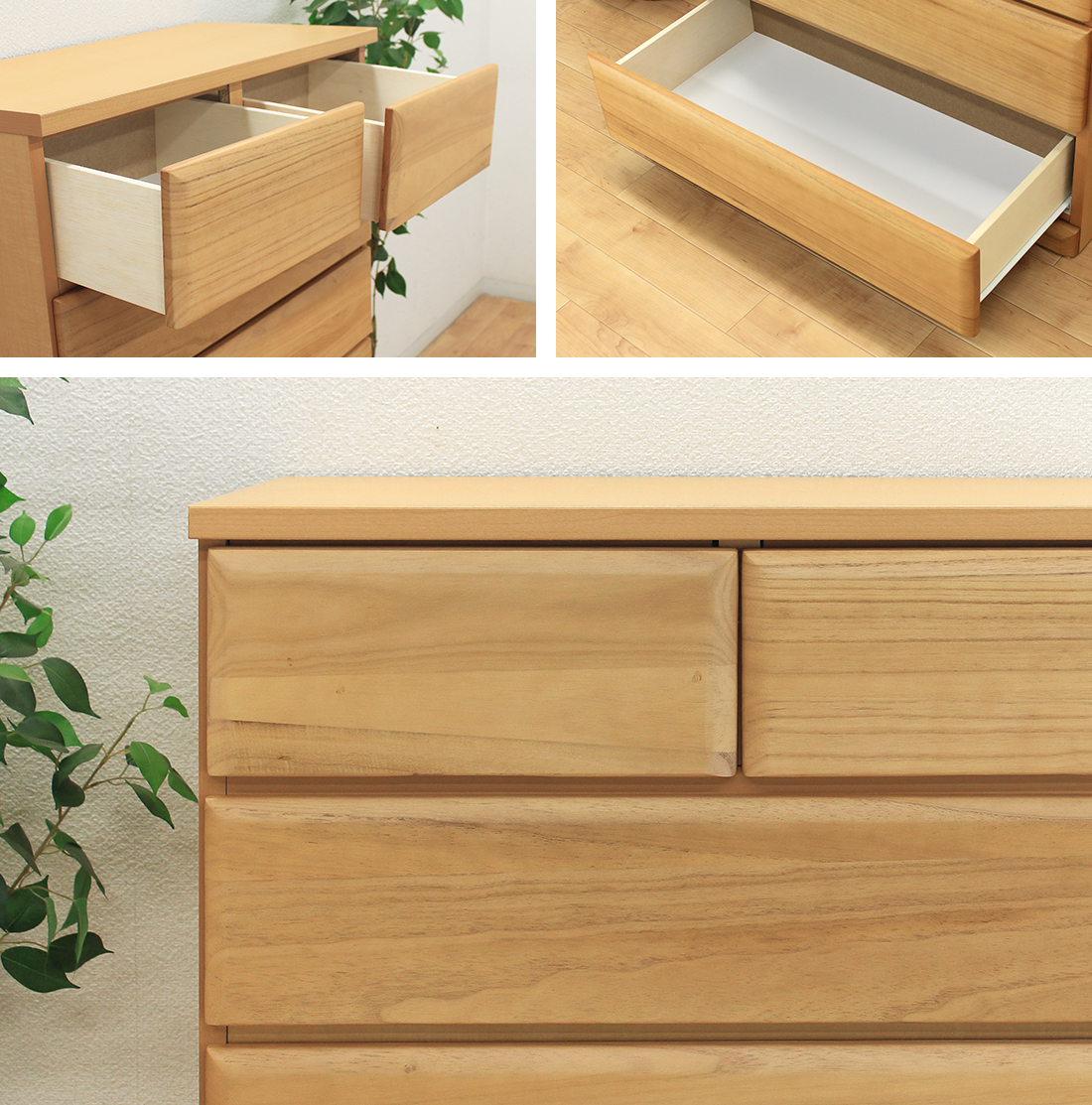 【値下げ】お買い得！　【状態良好】　大型木製洋服タンス タンス ハイチェスト 洋服タンス 完成品 幅80cm 6段 木製 収納 桐材