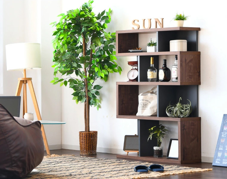 オープンラック シェルフ 収納棚 完成品 約幅90cm おしゃれ 薄型 木製