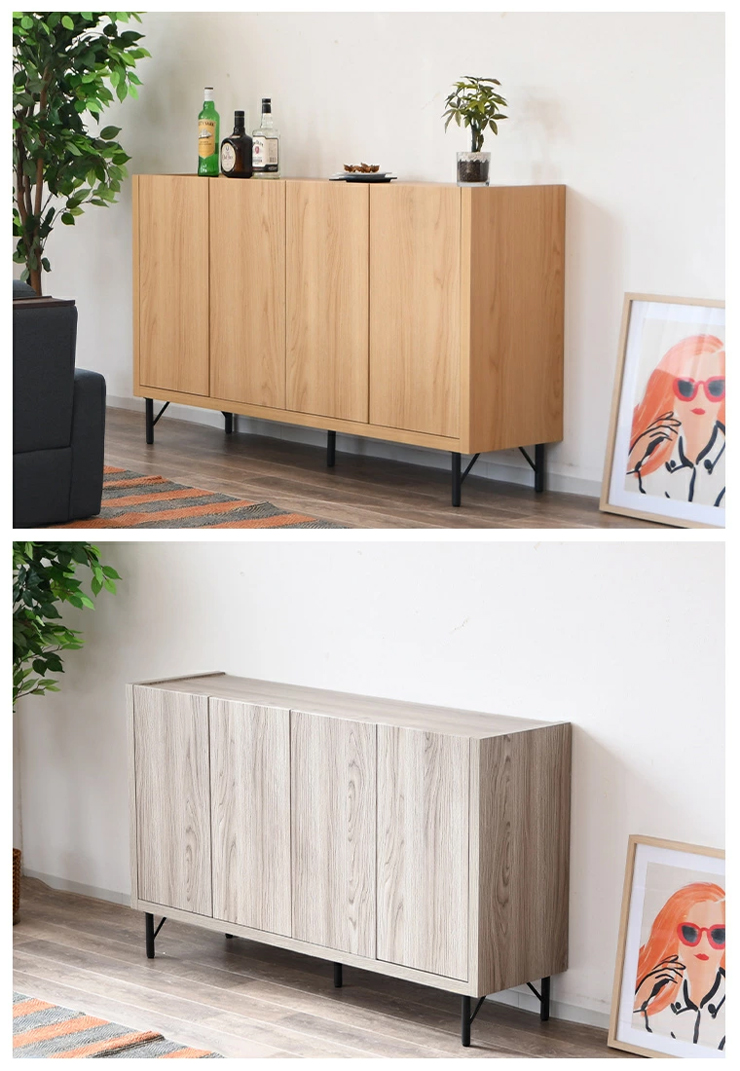 木製収納キャビネット 白 引き出し付き 150cm キャビネット サイドボード 収納棚 完成品 幅150cm 木製