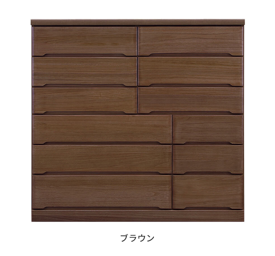 タンス チェスト ハイチェスト 洋服タンス 完成品 幅145cm 6段 国産 木製 桐 収納 縦長_3