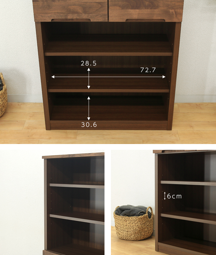 本棚 書棚 本箱 オープンラック 完成品 日本製 国産 約幅80cm 引き出し