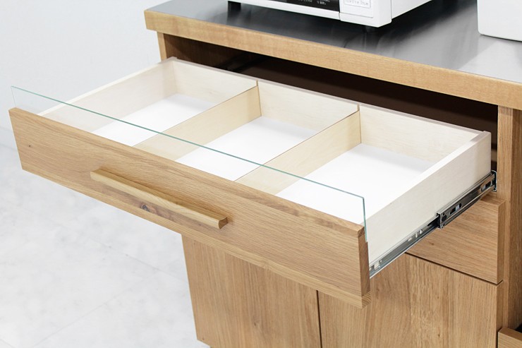 キッチンカウンター 食器棚 ロータイプ 完成品 幅120cm 木製 キッチン