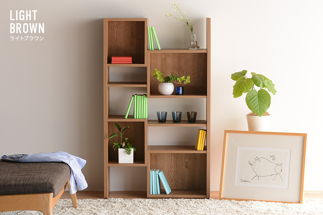 オープンラック シェルフ 国産 収納棚 組立品 幅80cm 高さ137cm