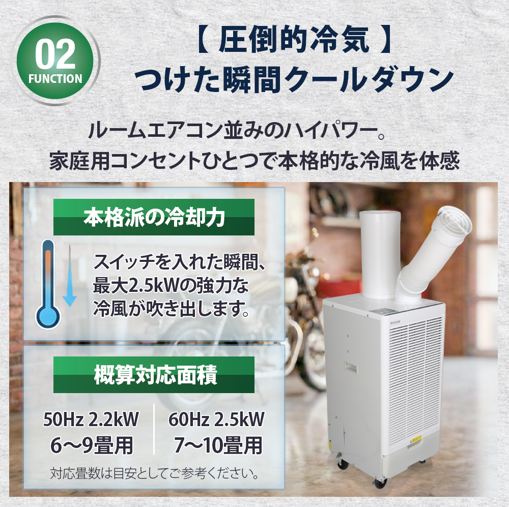 スポットクーラー 業務用 工事不要 シングル 冷風機 スポットエアコン