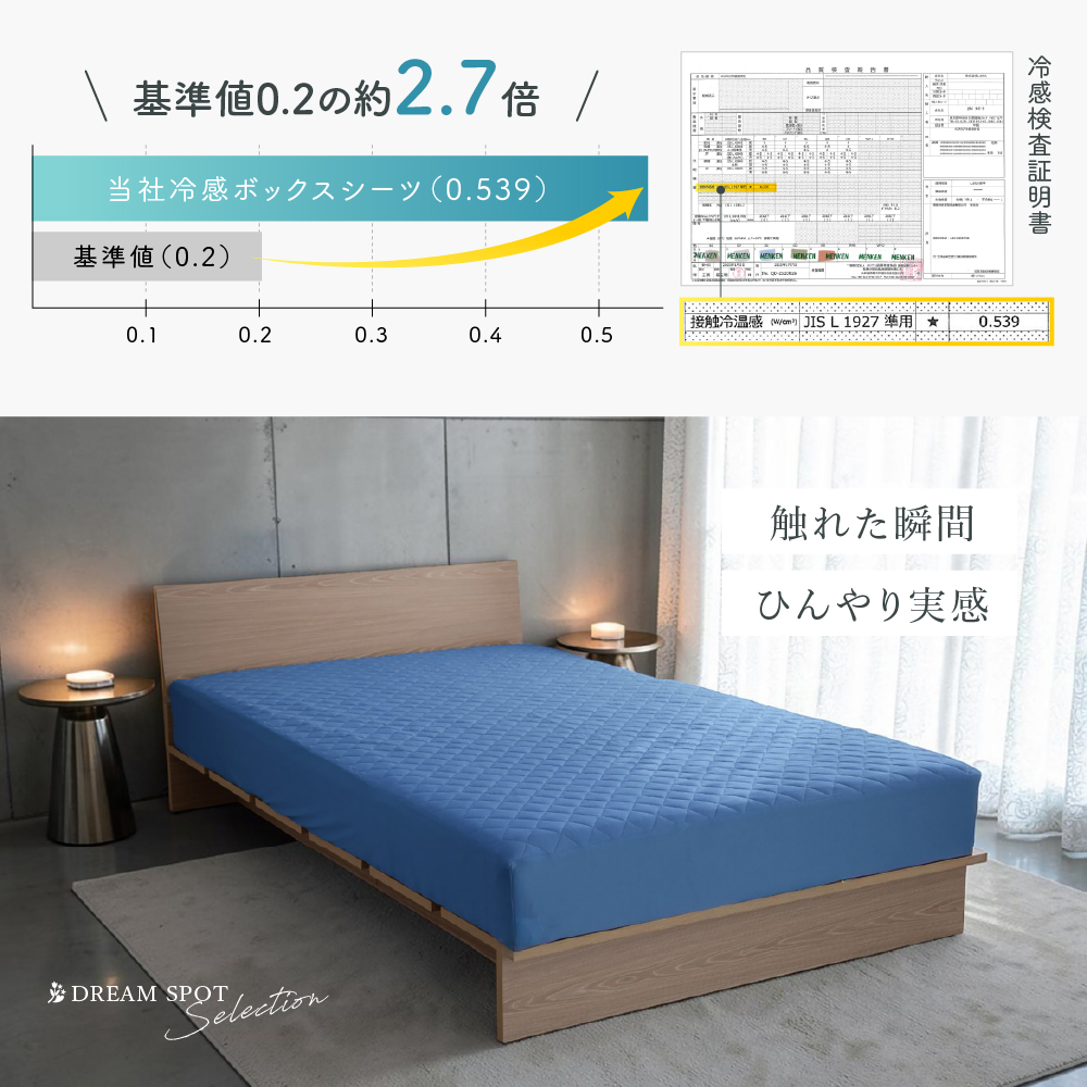 ボックスシーツ 一体型 冷感 ワイドキング 夏...の詳細画像5