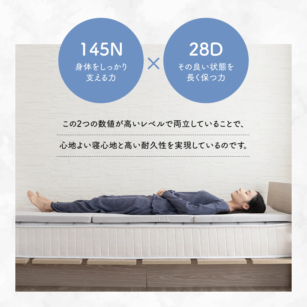 マットレス 三つ折り 日本製 高反発 シングル 敷布団 敷き布団 折りたたみ 3つ折り ベッドマットレス ウレタンマットレス コンパクト 91×192cm |  | 08