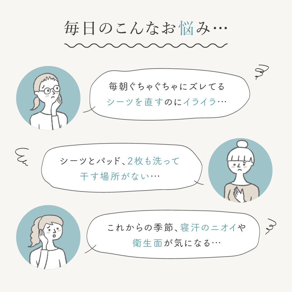 ボックスシーツ 一体型 セミダブル ベッドパッ...の詳細画像1