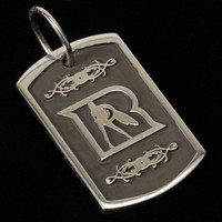 0408-041 本昌平RIDEロゴシルバーリング限定シリーズＲＩＤＥドッグタグ 東本昌平RIDEライドオフィシャルシルバーアクセサリードッグタグ