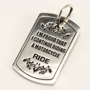 0408-041 本昌平RIDEロゴシルバーリング限定シリーズＲＩＤＥドッグタグ 東本昌平RIDEライドオフィシャルシルバーアクセサリードッグタグ