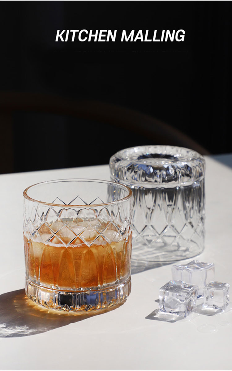 キッチンモーリング コップ KITCHEN MALLING インテリア雑貨 Chabel Crystal On The Rock Whisky Glass 350ml オンザロック 全3種類 クリア 6887901988 ACC｜drescco｜02