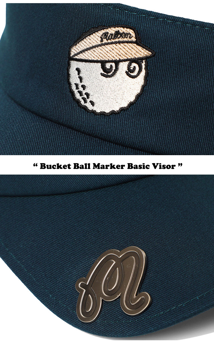 マルボンゴルフ サンバイザー MALBON GOLF Bucket Ball Marker Basic Visor バケット ボールマーカー ベーシック バイザー BLUE WHITE GREY M4141PVS02 ACC｜drescco｜04