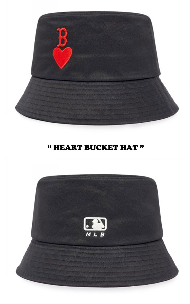 エムエルビー バケットハット MLB メンズ レディース HEART BACKET HAT ハート バケット ハット IVORY アイボリー BLACK ブラック 3AHTH013N-50IVS/43BKS ACC｜drescco｜05