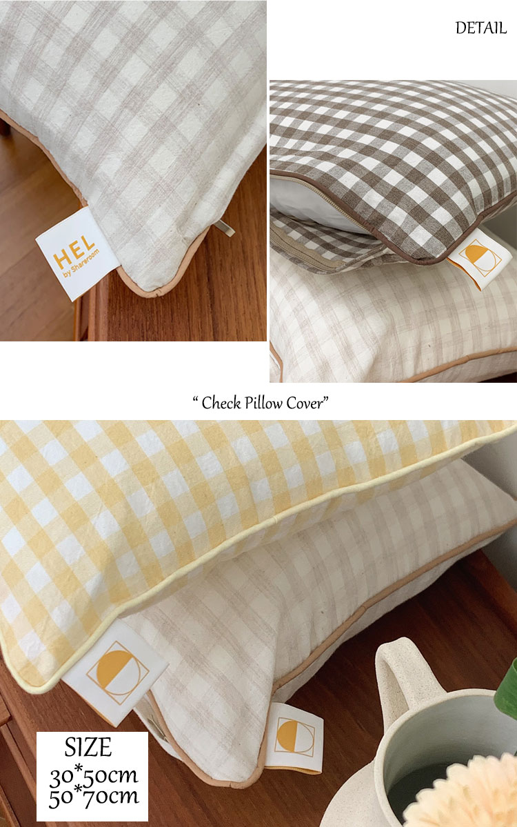 シェアルーム 枕カバー SHAREROOM Check Pillow Cover チェック ピロー カバー 全5色 韓国雑貨 ACC｜drescco｜04