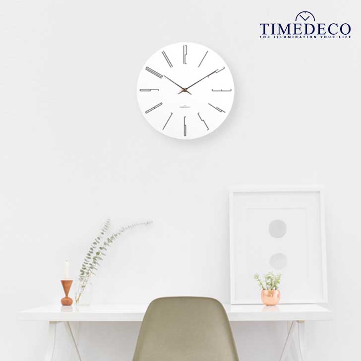 タイムデコ ノイズレス 掛け時計 TIMEDECO 正規販売店 Long Number Clock ロング ナンバー クロック WHITE ホワイト Timedeco10 ACC｜drescco