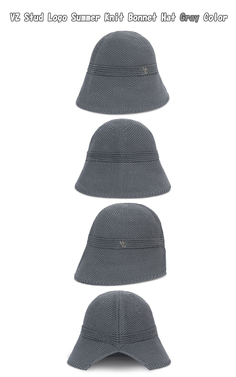 バザール バケットハット VARZAR 正規販売店 VZ Stud Logo Summer Knit Bonnet Hat VZ スタッド ロゴ  サマー ニット ボネットハット 全3色 varzar1036/7/8 ACC