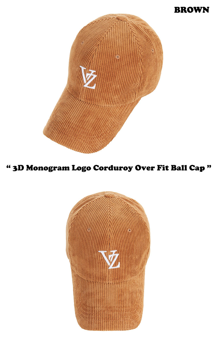 バザール キャップ VARZAR 正規販売店 3D Monogram Logo Corduroy Over Fit Ball Cap CREAM クリーム BROWN ブラウン BLACK ブラック varzar550/1/2 ACC｜drescco｜03