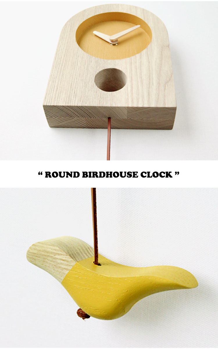 ウッドスタジオアルプ 掛け時計 正規販売店 WOOD STUDIO ALP ROUND BIRDHOUSE CLOCK ラウンド バードハウス クロック 韓国インテリア 韓国ブランド 全2色 ACC｜drescco｜04