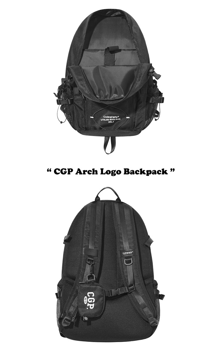 【SEVENTEEN ホシ着用】コードグラフィー リュック CODEGRAPHY メンズ レディース CGP Arch Logo Backpack アーチ ロゴ バッグパック CBCS1BS002BK バッグ｜drescco｜03