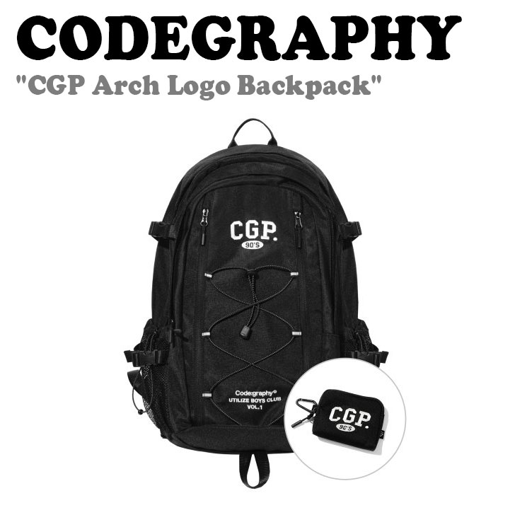 【SEVENTEEN ホシ着用】コードグラフィー リュック CODEGRAPHY メンズ レディース CGP Arch Logo Backpack アーチ ロゴ バッグパック CBCS1BS002BK バッグ｜drescco
