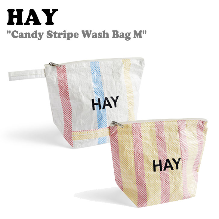 ヘイ トートバッグ ポーチ HAY メンズ レディース Candy Stripe Wash Bag M キャンディー ストライプ ウォッシュバッグ 全2色 9275263990 バッグ｜drescco