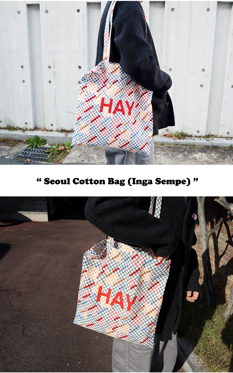 ヘイ エコバッグ HAY Seoul Cotton Bag (Inga Sempe) ソウル コットンバッグ インガ センペ Multi マルチ ヘイトートバッグ トートバッグ 010608 バッグ｜drescco｜02