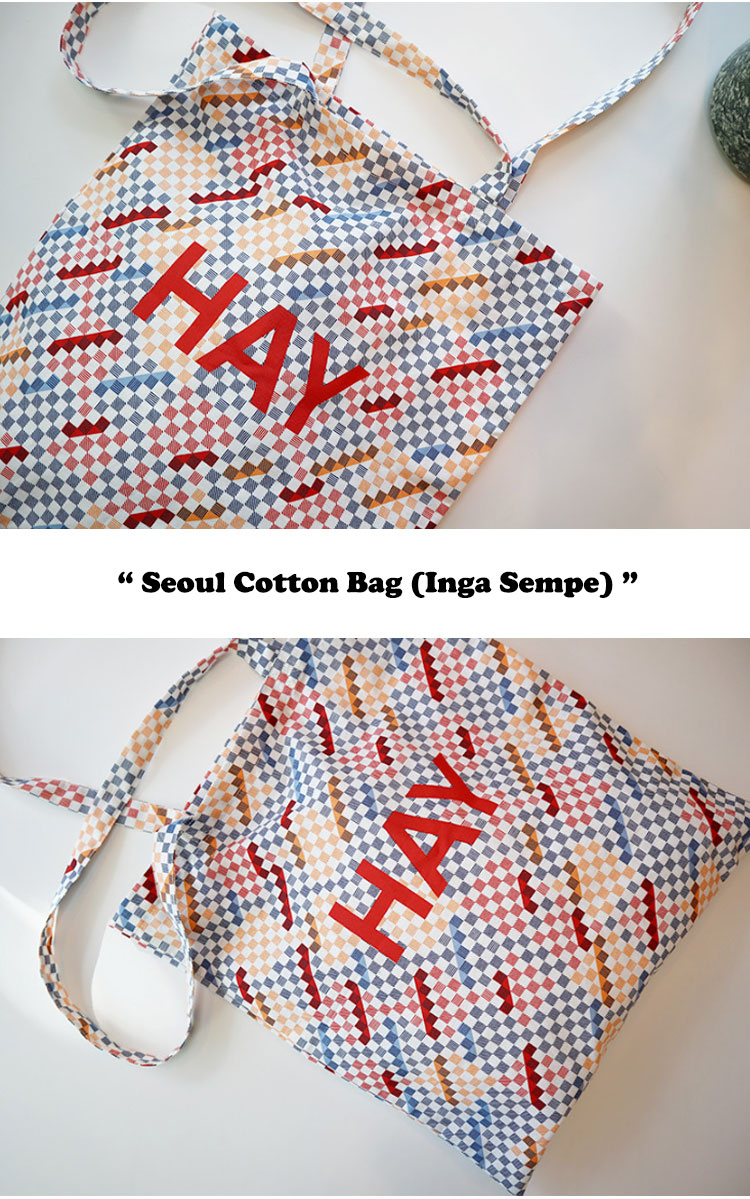 ヘイ エコバッグ HAY Seoul Cotton Bag (Inga Sempe) ソウル コットンバッグ インガ センペ Multi マルチ ヘイトートバッグ トートバッグ 010608 バッグ｜drescco｜04