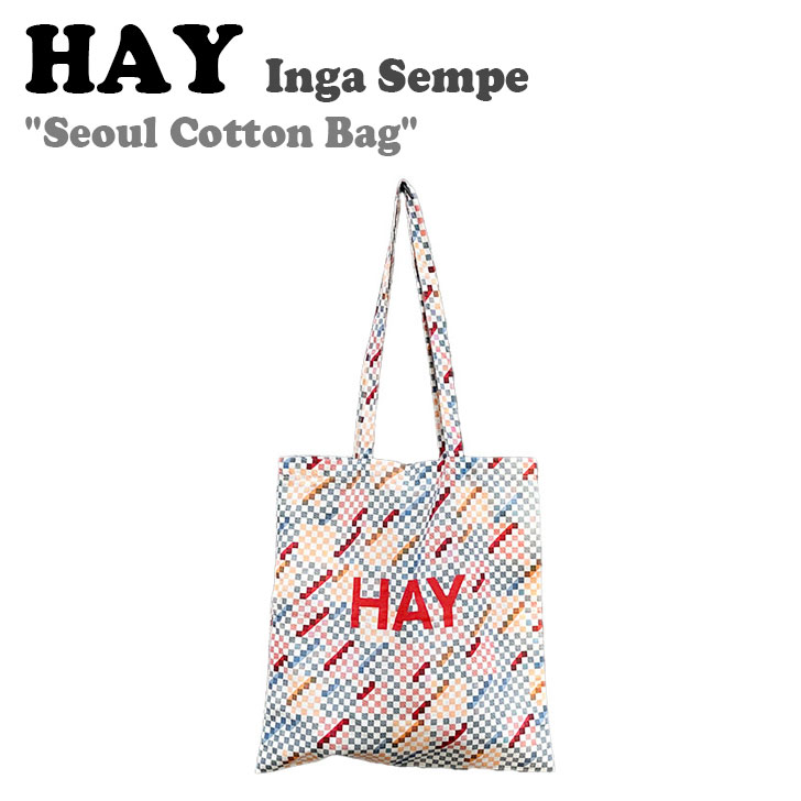 ヘイ エコバッグ HAY Seoul Cotton Bag (Inga Sempe) ソウル コットンバッグ インガ センペ Multi マルチ ヘイトートバッグ トートバッグ 010608 バッグ｜drescco