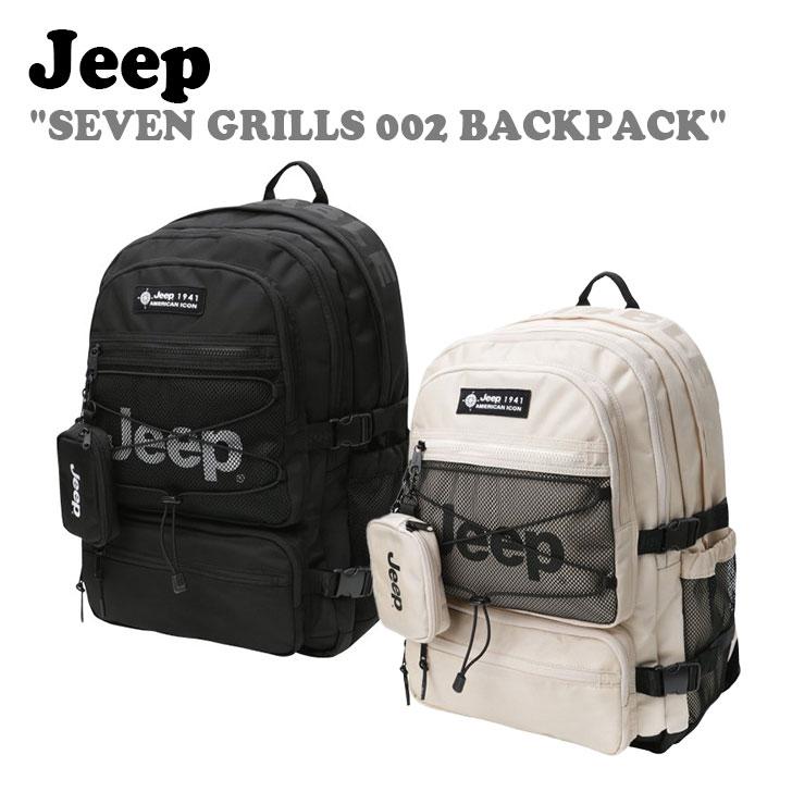 ジープ リュック Jeep メンズ レディース SEVEN GRILLS 002 BACKPACK セブン グリルズ バックパック BLACK ブラック BEIGE ベージュ JO0GAU002BK/BE バッグ｜drescco