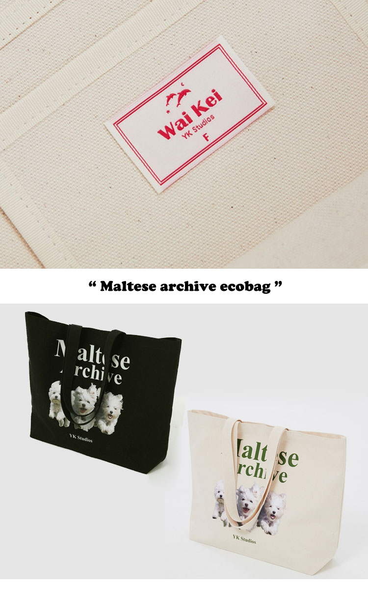 ワイケイ トートバッグ WAI KEI Maltese archive ecobag マルチーズ アーカイブ エコバッグ 全2色 YK22SSAC02 バッグ｜drescco｜04