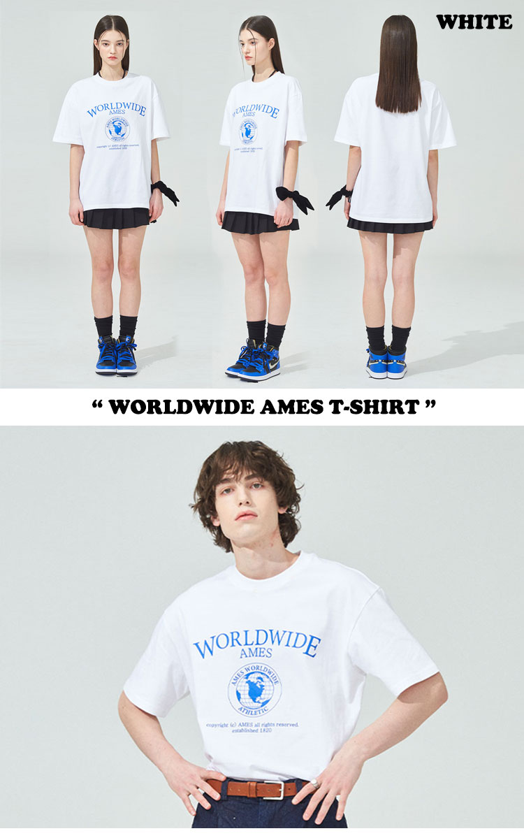 アメス ワールドワイド 半袖Tシャツ Ames Worldwide 正規販売店 WORLDWIDE AMES T-SHIRT ワールドワイドアメス Tシャツ 全4色 22SPTP07PK/WH/GY/NV ウェア｜drescco｜05