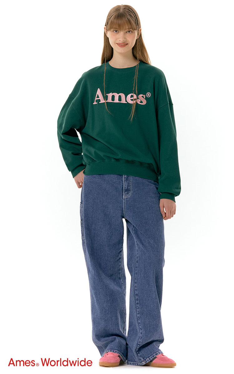 アメス ワールドワイド トレーナー Ames Worldwide 正規販売店 BASIC LOGO SWEATSHIRT ベーシック ロゴ スウェットシャツ 全4色 AM2DFUM447A ウェア｜drescco｜05