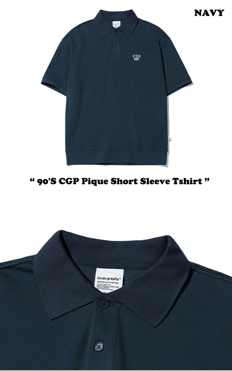 コードグラフィー ポロシャツ CODEGRAPHY 90'S CGP Pique Short Sleeve Tshirt ピケ ショート スリーブ Ｔシャツ 全2色 CBCU3TS025NY/GN ウェア｜drescco｜02