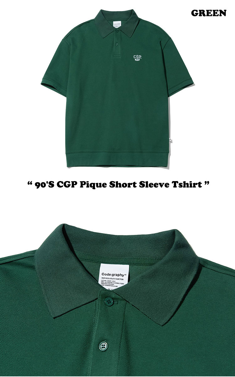 コードグラフィー ポロシャツ CODEGRAPHY 90'S CGP Pique Short Sleeve Tshirt ピケ ショート スリーブ Ｔシャツ 全2色 CBCU3TS025NY/GN ウェア｜drescco｜04