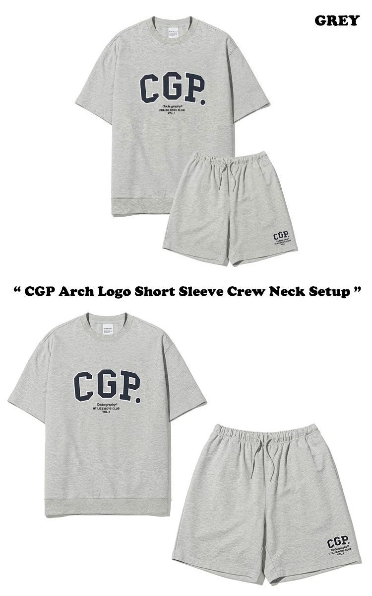 コードグラフィー セットアップ CODEGRAPHY CGP Arch Logo Short Sleeve Crew Neck Setup CBCU3TS500MG/DG/NY CBCU3PS500MG/DG/NY CBDUUTS001NY/T002NY ウェア｜drescco｜02