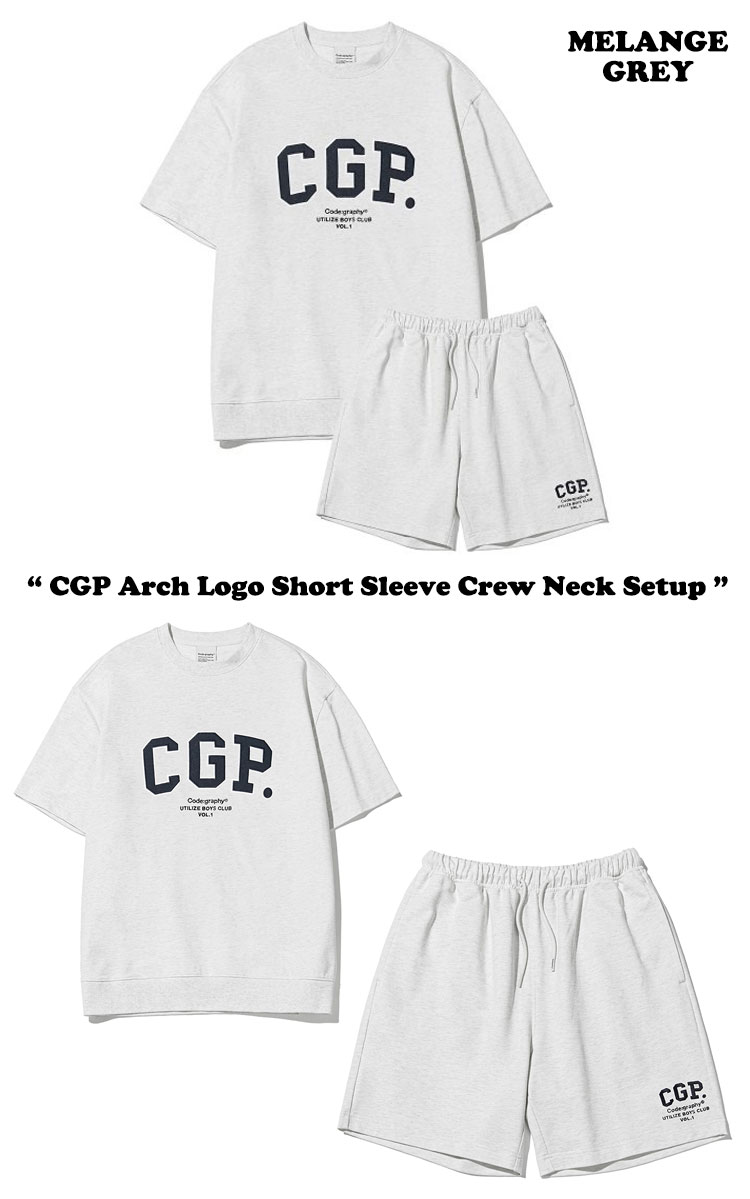 コードグラフィー セットアップ CODEGRAPHY CGP Arch Logo Short Sleeve Crew Neck Setup CBCU3TS500MG/DG/NY CBCU3PS500MG/DG/NY CBDUUTS001NY/T002NY ウェア｜drescco｜03